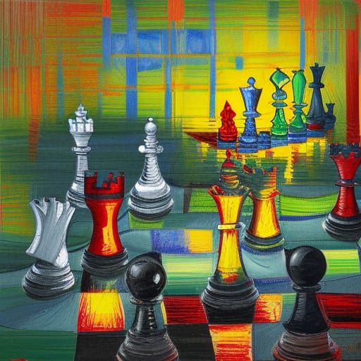 Chess Board - Ai Generated Artwork - Nightcafe Creator