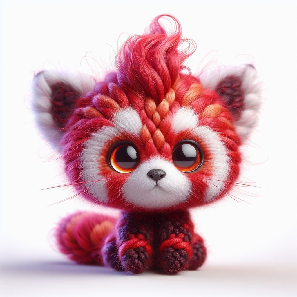 red baby panda
