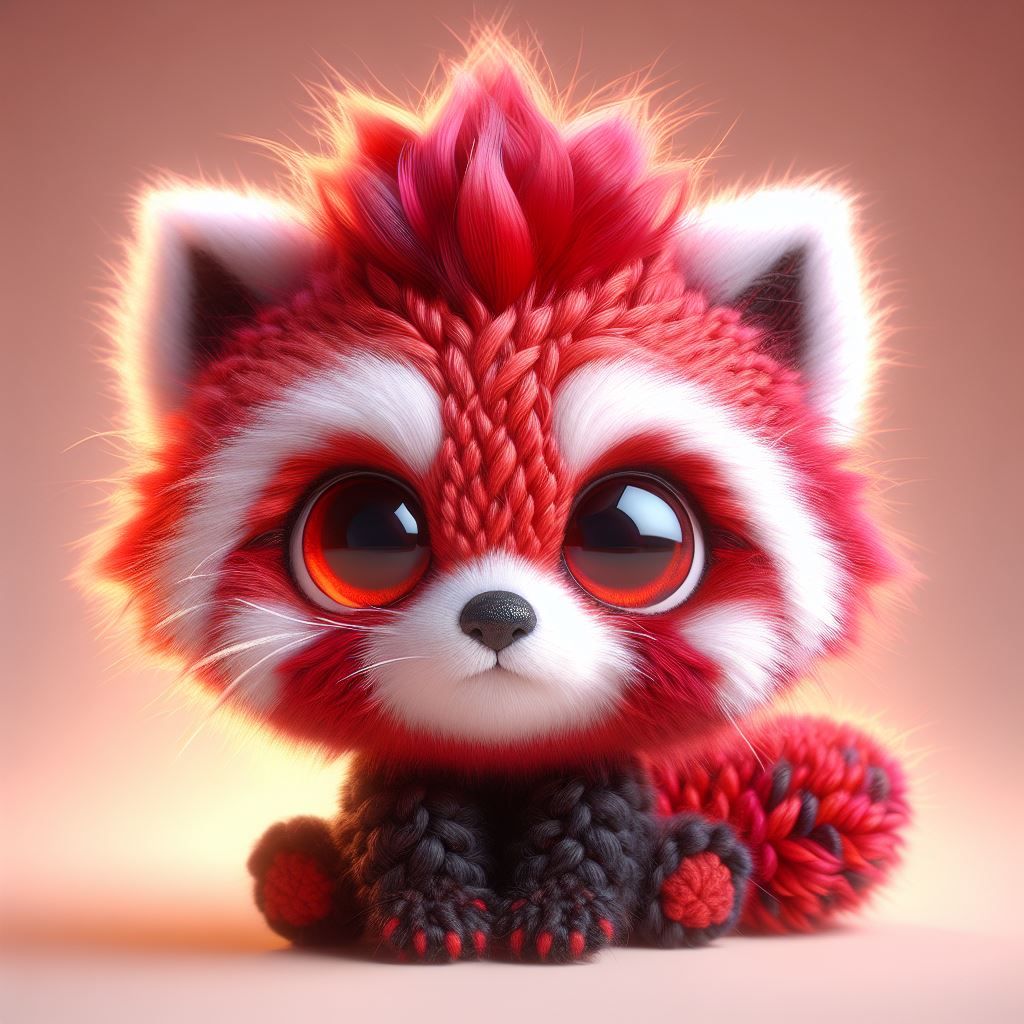 red baby panda - AI Generated Artwork - NightCafe Creator