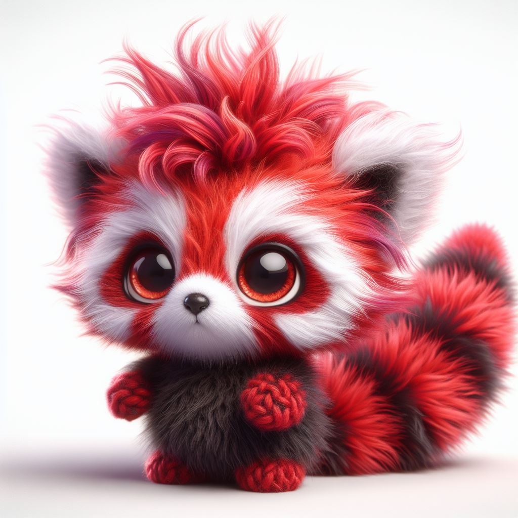 red baby panda