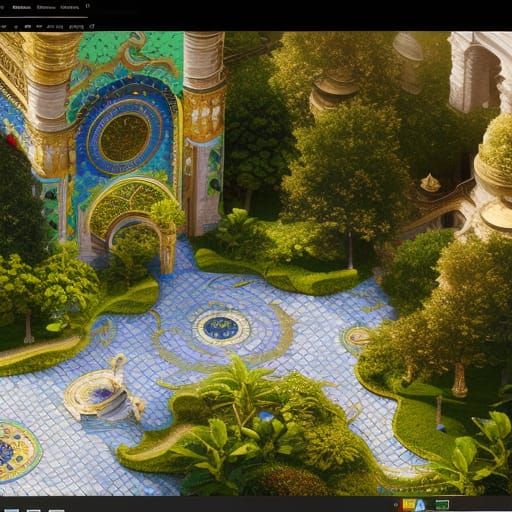clean many A.I. help white magic Gold Palace w/ beautiful ga...