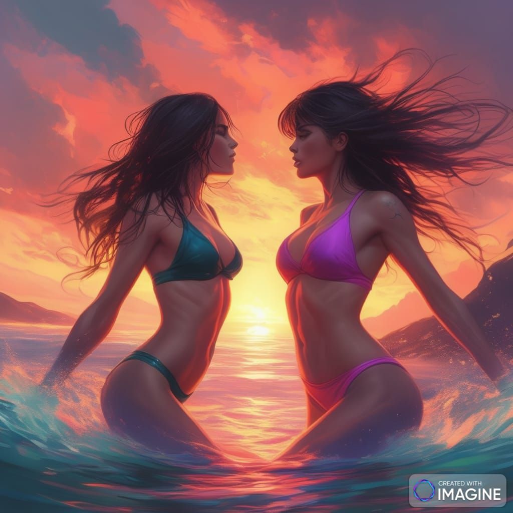 two women assesing each other 10