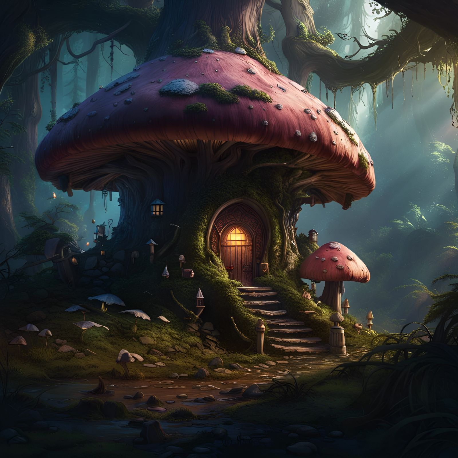 Mushroom house   by @Lucy