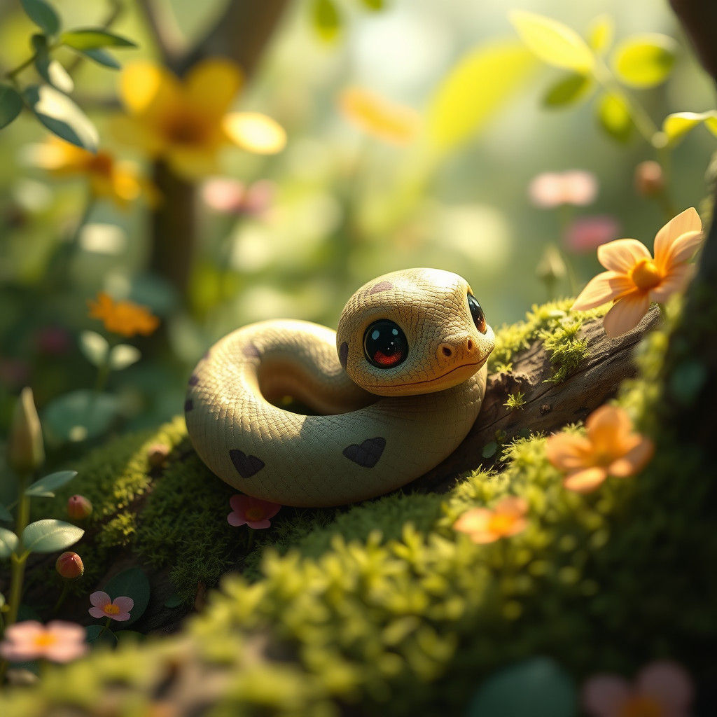 a cute snake  by @Beanz