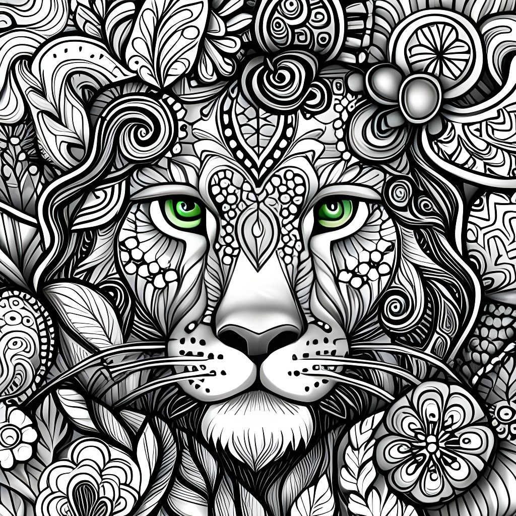 King Of The Jungle Coloring Page