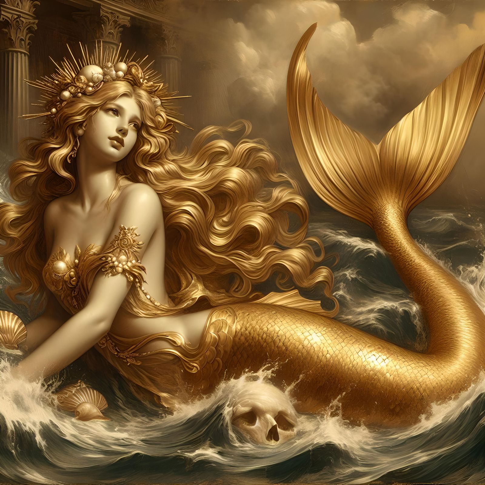 Golden Renaissance Mermaid
