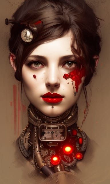 Red Steampunk Woman