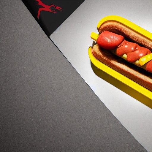 Dog Eating a hotdog