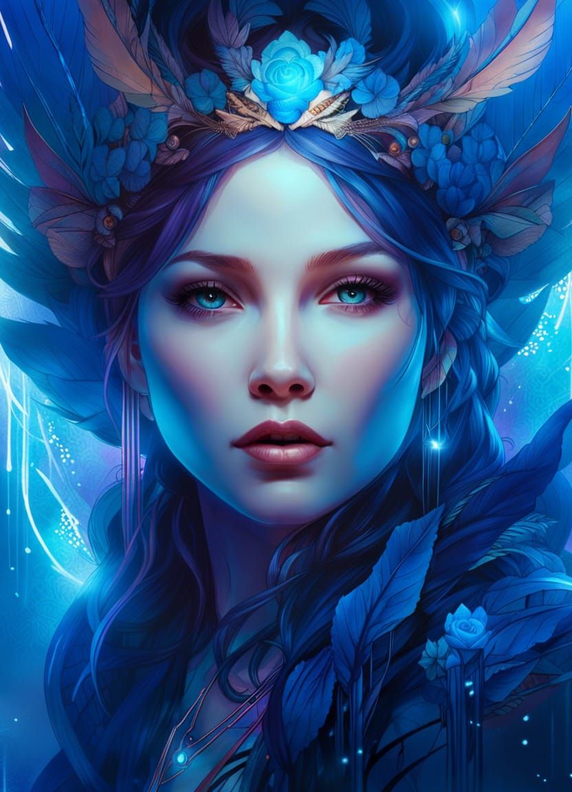 Azure Woman  by @Seivitae