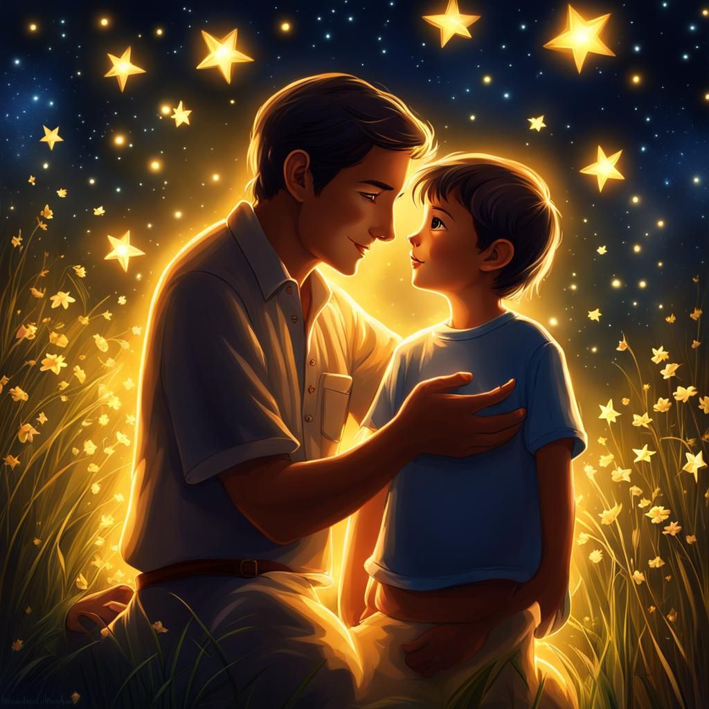 Father and Son 💗 - AI Generated Artwork - NightCafe Creator