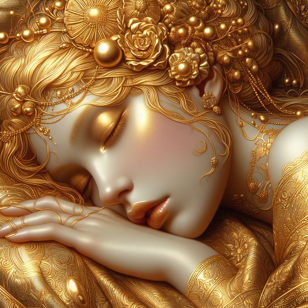 Gold Sleeping Beauty