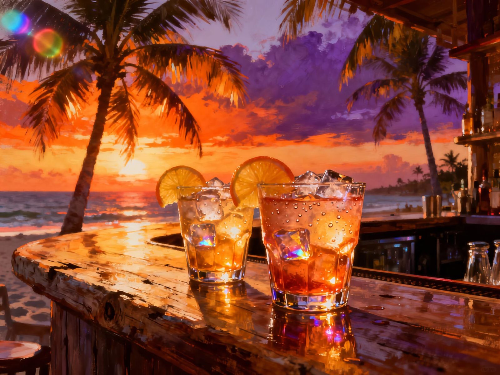 Beach Bar ~ Cocktail hour   by @Magic School Bus Dropout