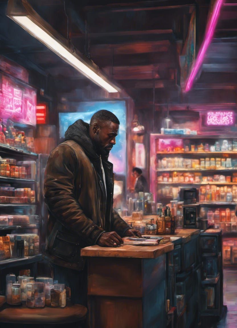 idris elba spotted at a convenience store