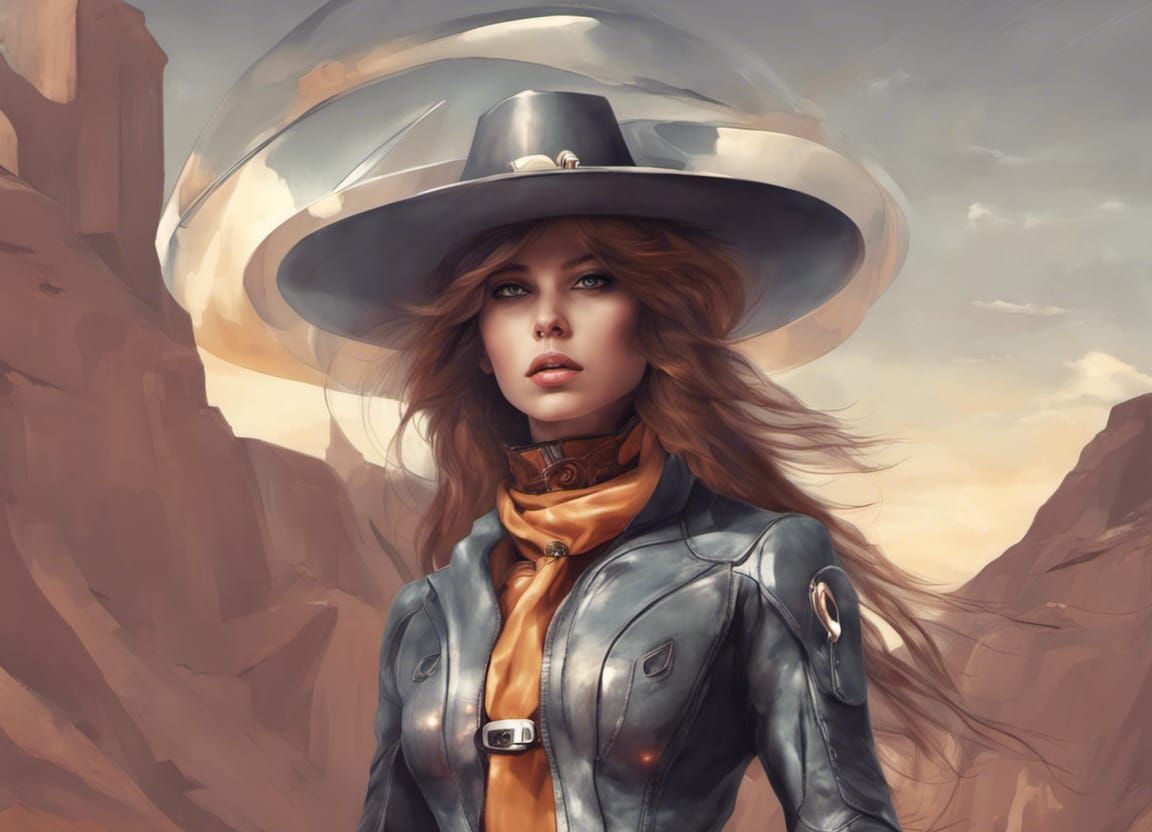 futuristic cowgirl brave enchanting exquisite captivating - AI ...