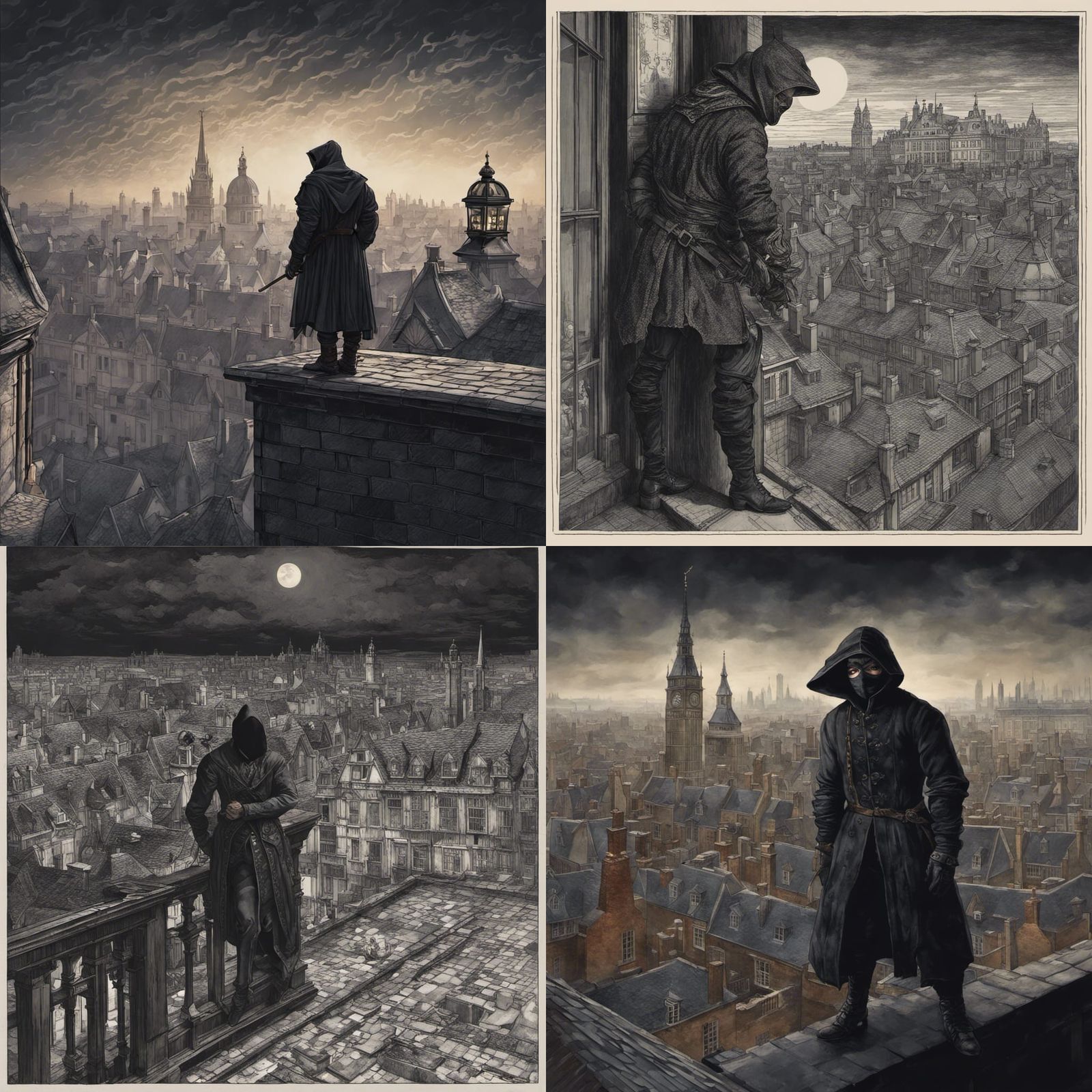 A dark night in seventeenthcentury London. A masked burglar scrambles