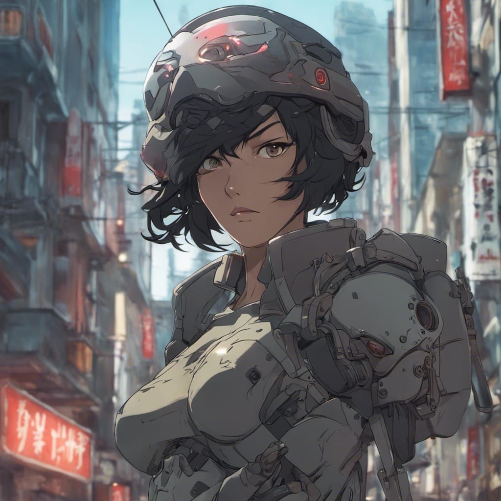 Female cyborg assassin