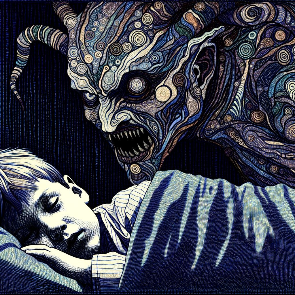 The monster that watches over his sleep...