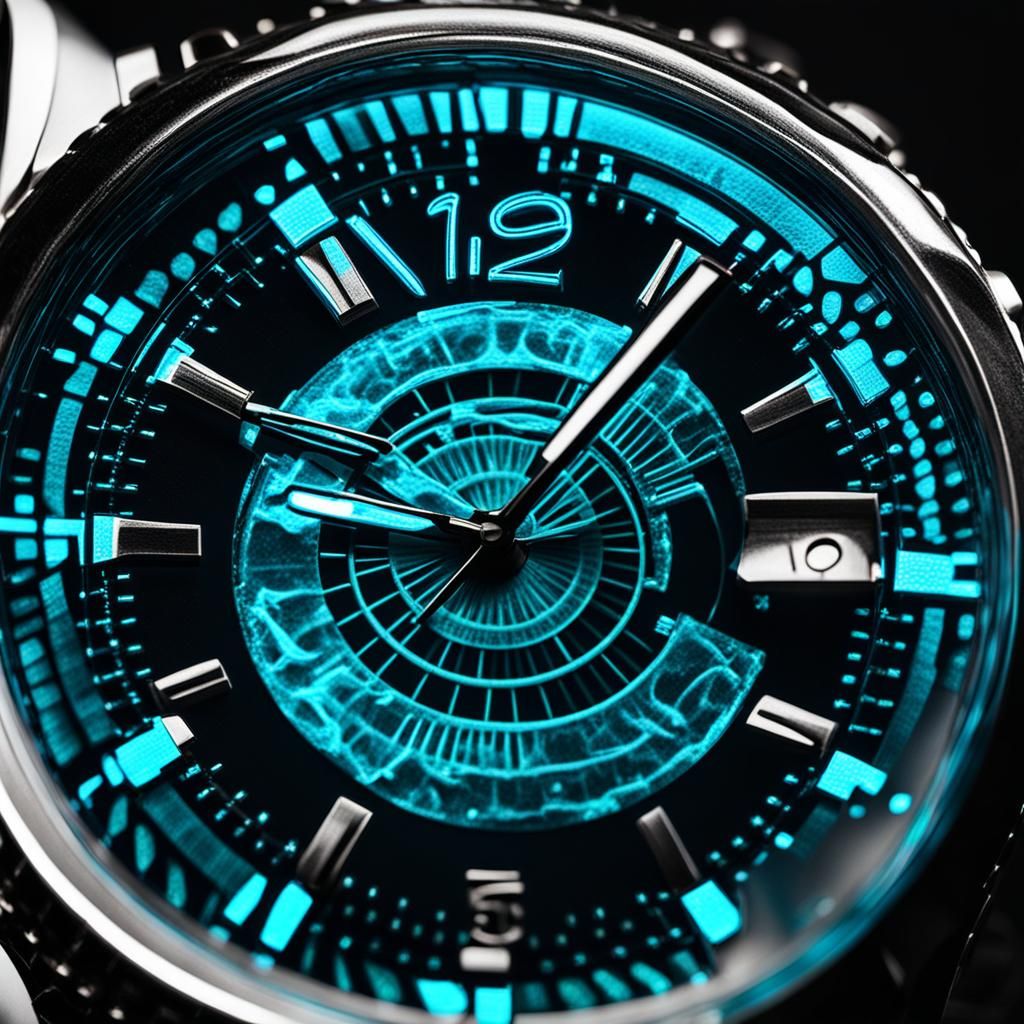 A Bioluminescence Wristwatch. - AI Generated Artwork - NightCafe Creator