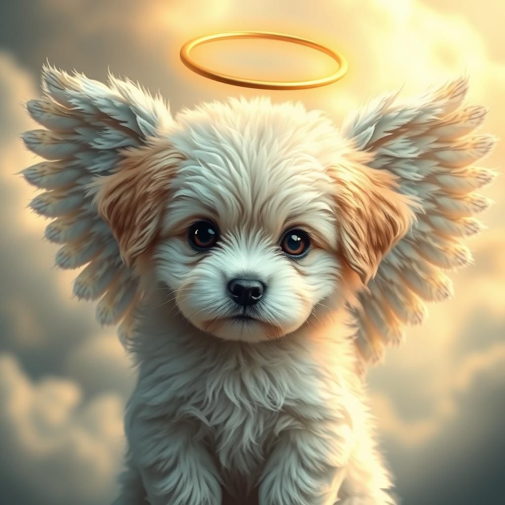 Angel puppy  by @echoes