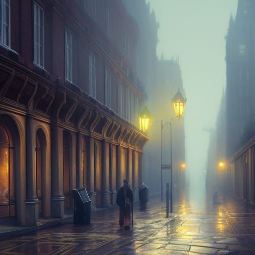 A London evening - AI Generated Artwork - NightCafe Creator