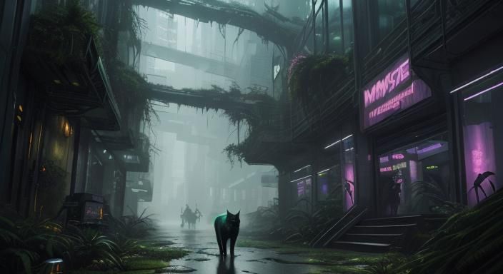Kitty making it's rounds. - AI Generated Artwork - NightCafe Creator