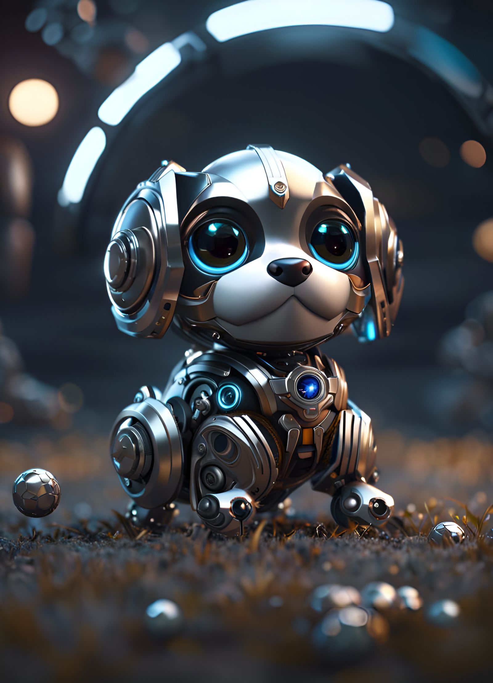 Mech puppy - AI Generated Artwork - NightCafe Creator