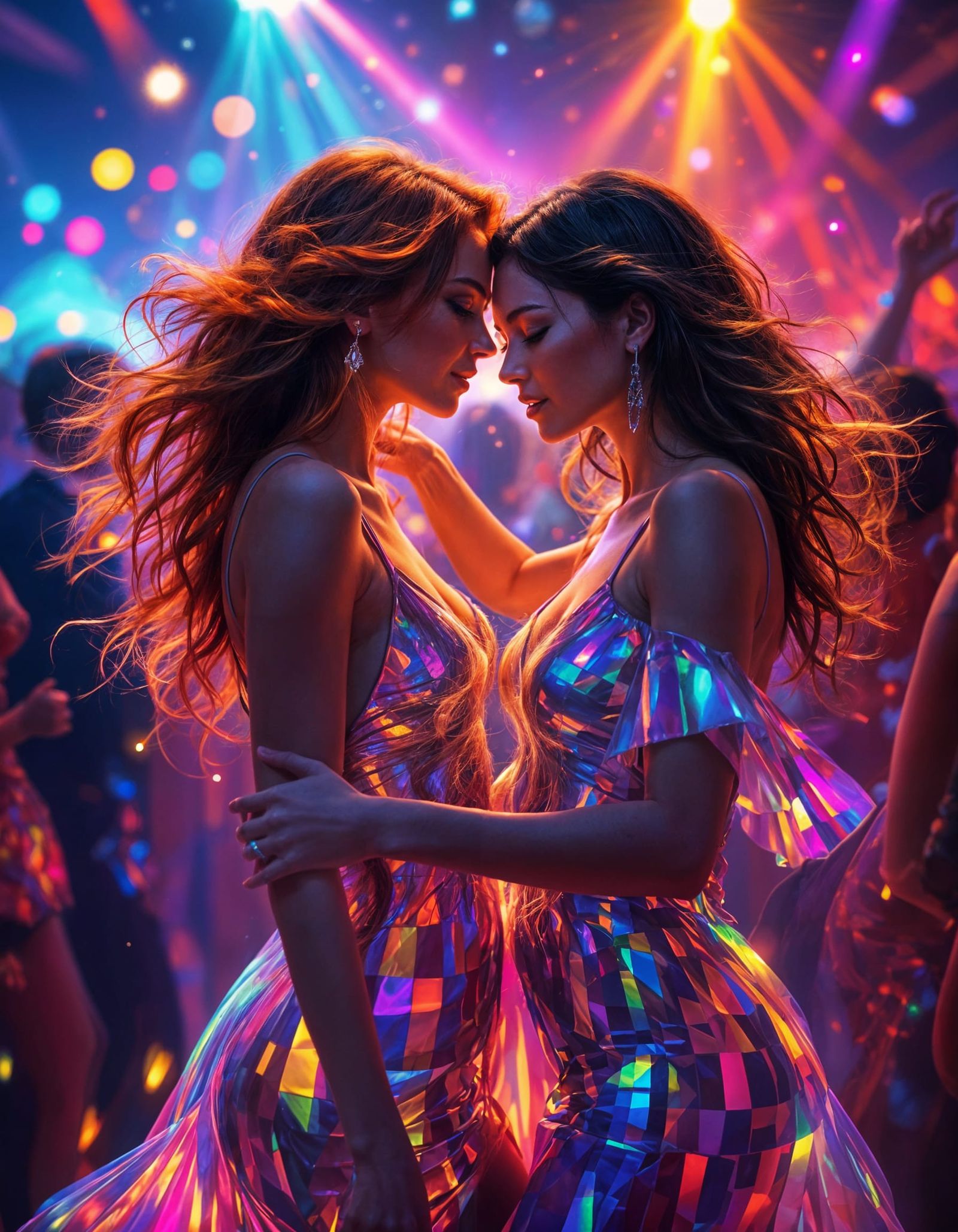 Prismatic Disco Dance: Nightlife Concept Art
