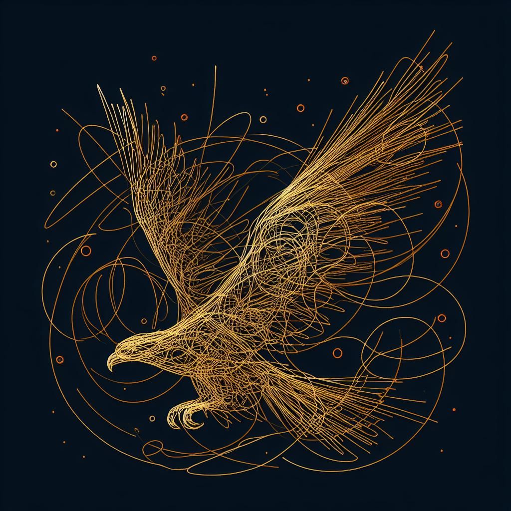 Eagle Scribble art