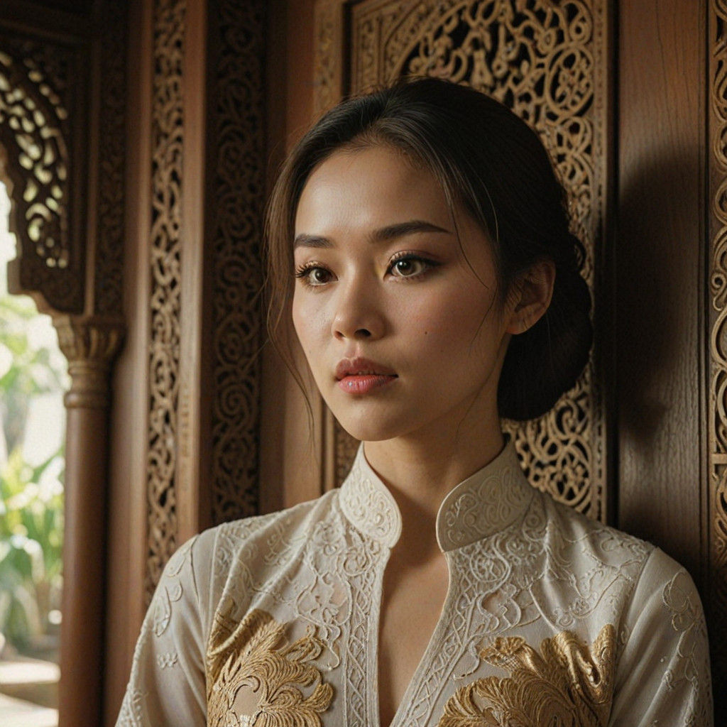 Ethereal Temple Beauty in Soft Golden Light