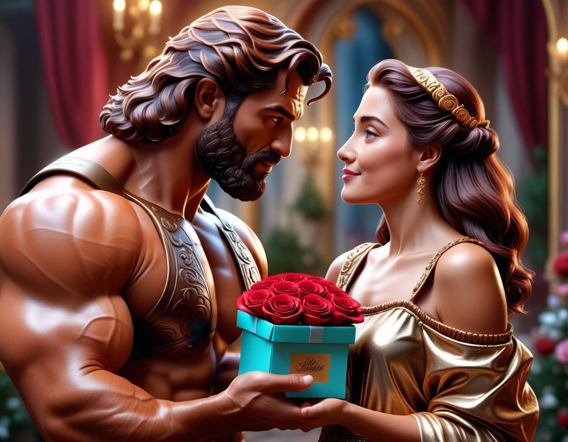 Hercules celebrating Valentine's Day - AI Generated Artwork - NightCafe ...