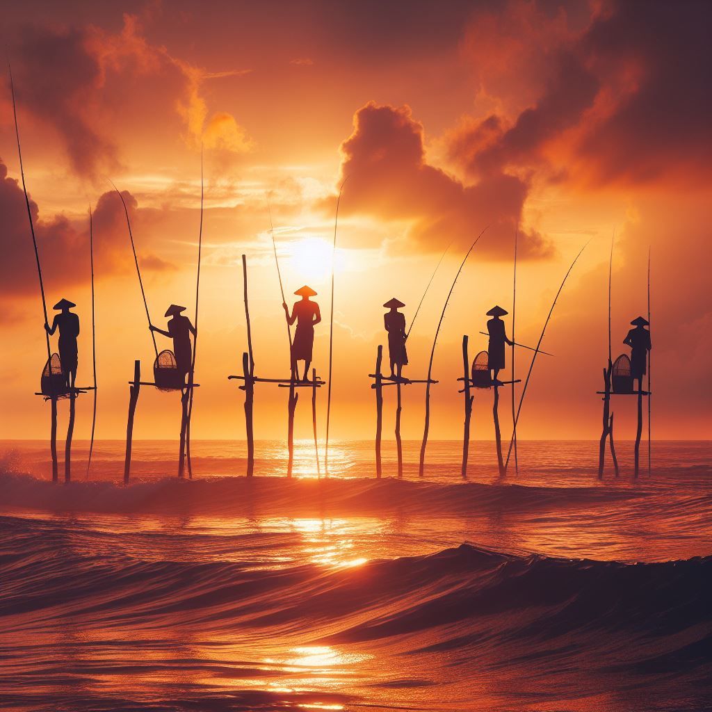 Sri Lankan traditional fishing,