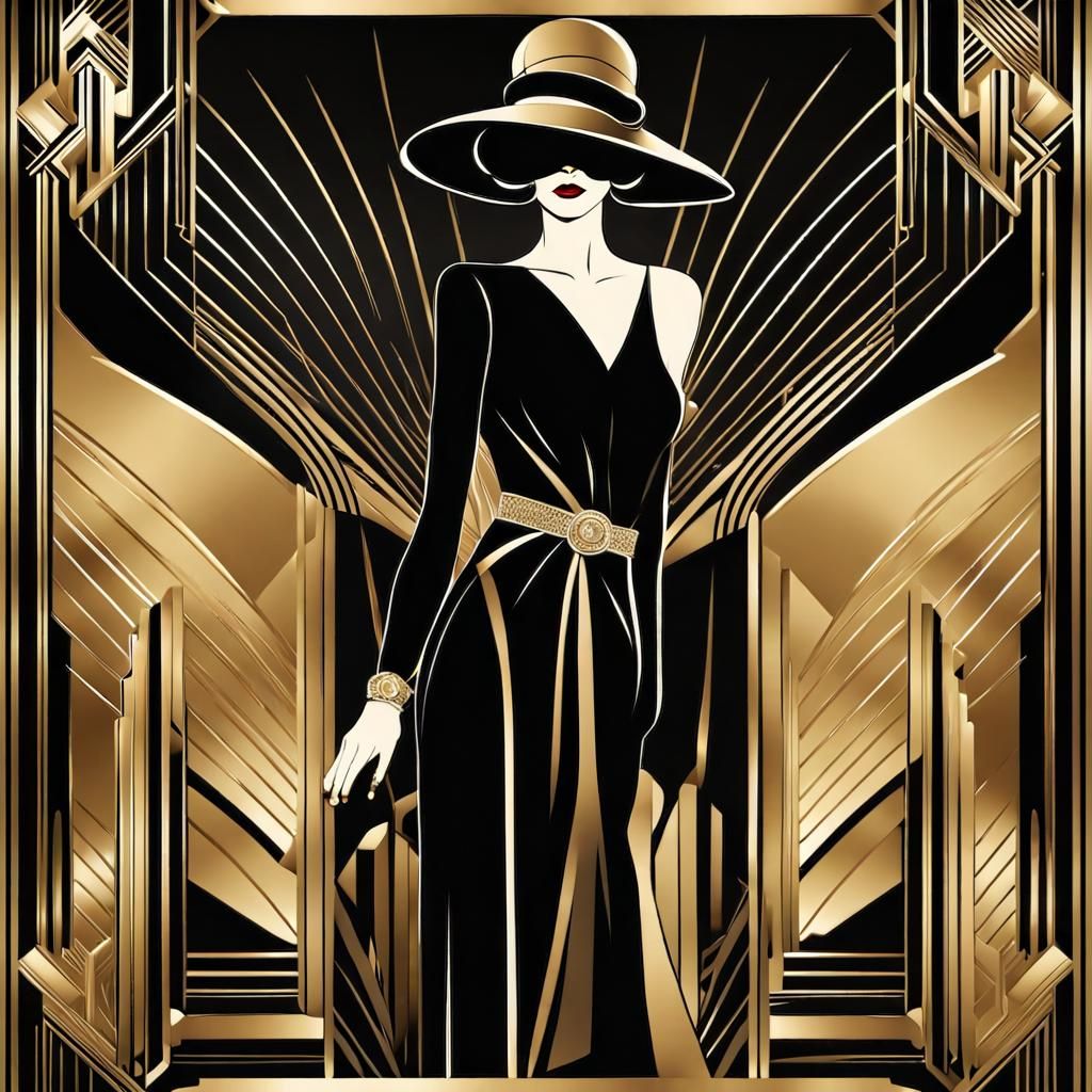 Art Deco Film Poster - Ai Generated Artwork - Nightcafe Creator