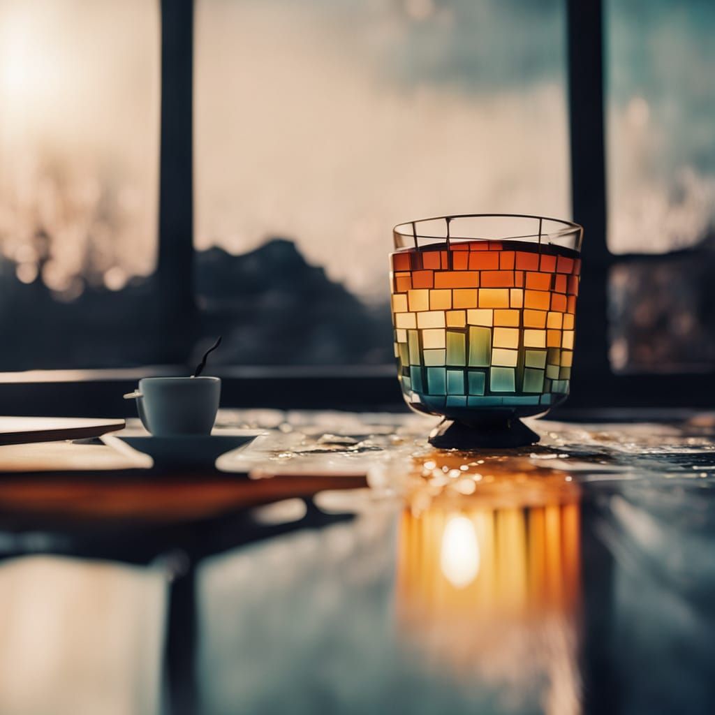 Cubist Still Life in Golden Hour Light