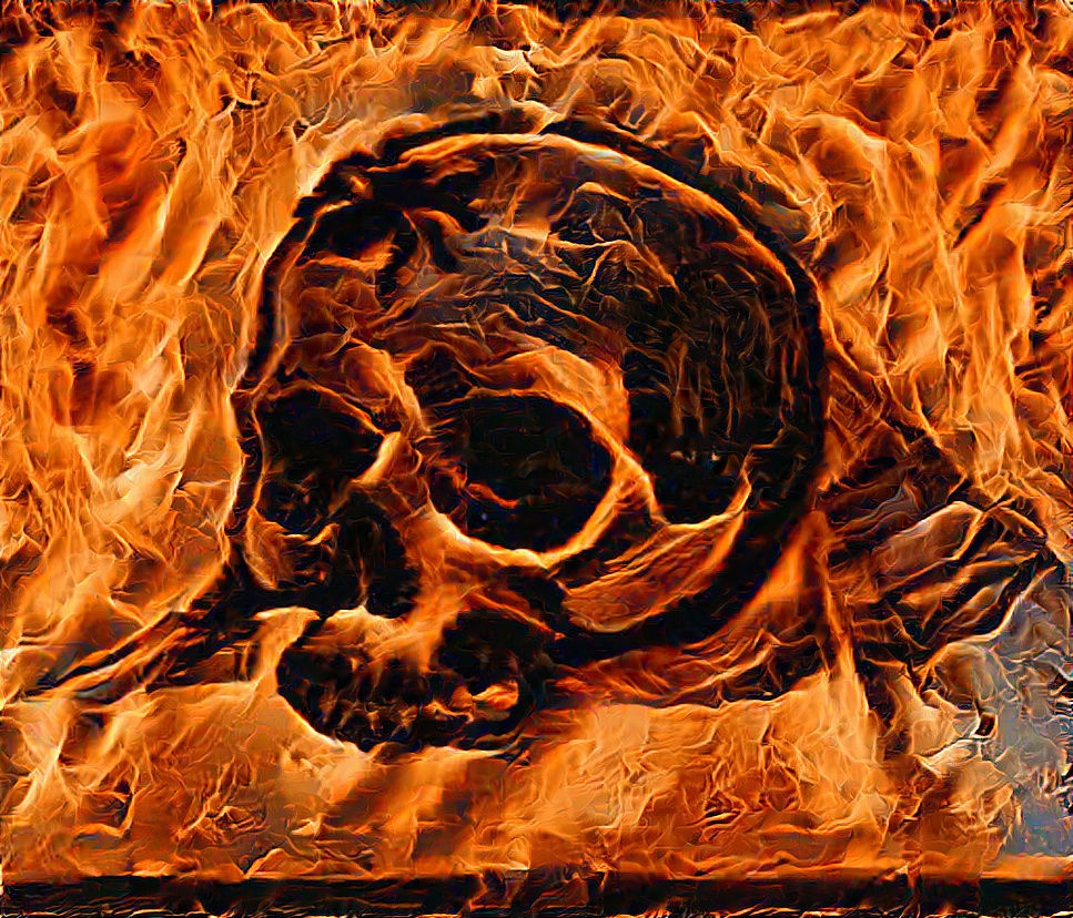 Flaming Skull