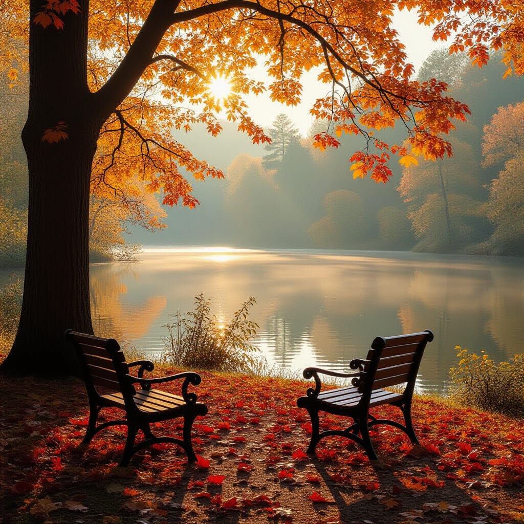 Fall morning   by @Staircase Flash