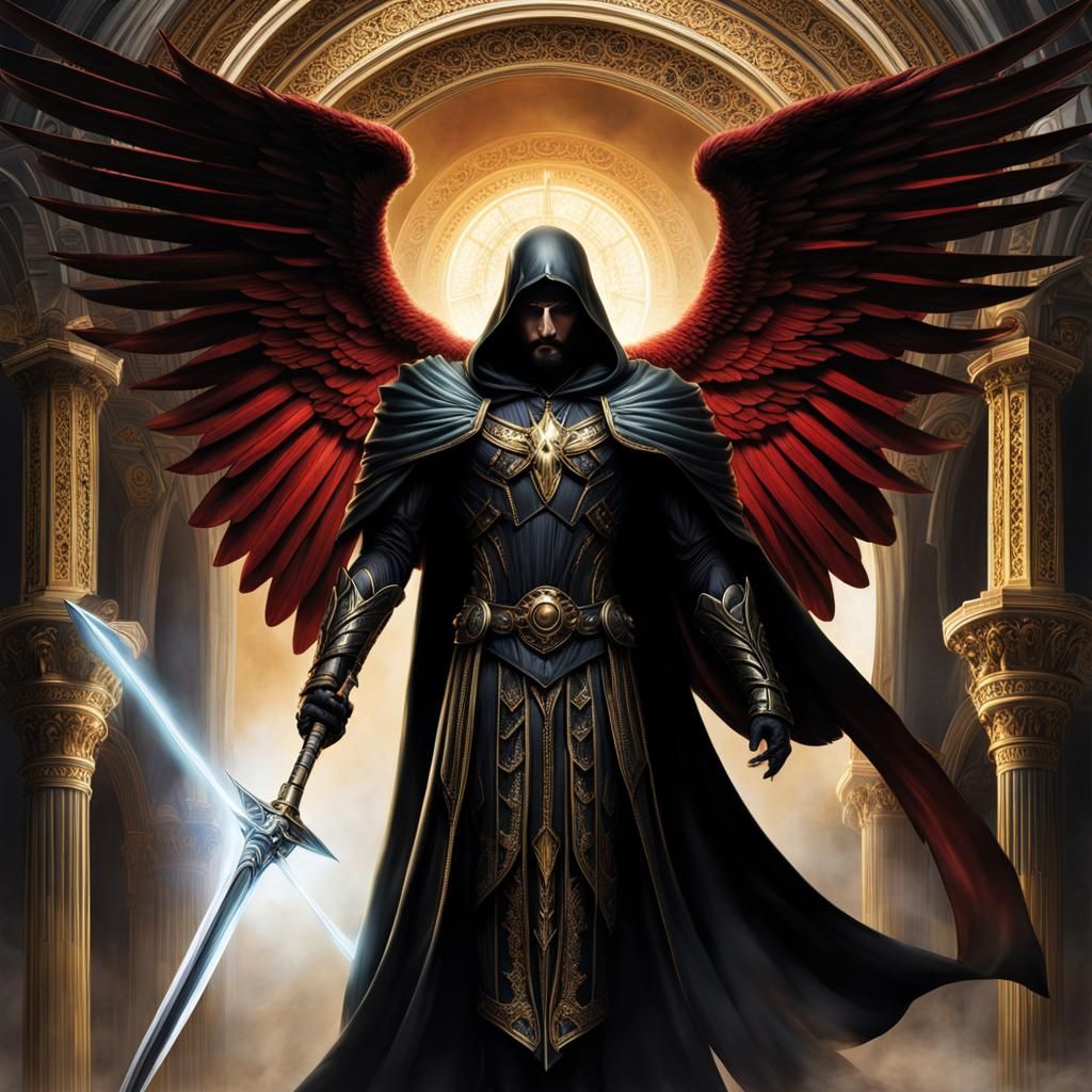 Wallpaper cross, armor, DC Comics, knight, Azrael, Azrael, the knight of  Dumas, Michael Lane for mobile and desktop, section фантастика, resolution  3000x2000 - download