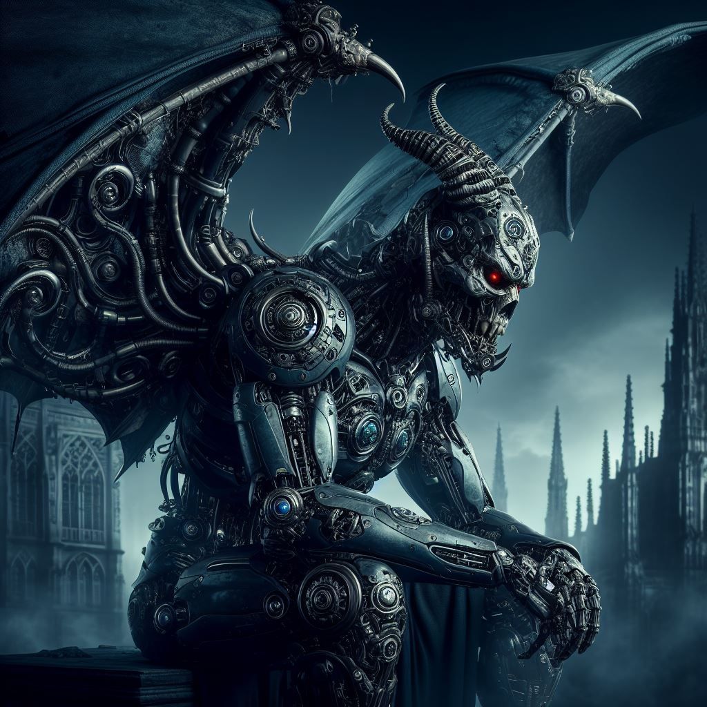 Robotized Gargoyle in Paris 🤖 D3