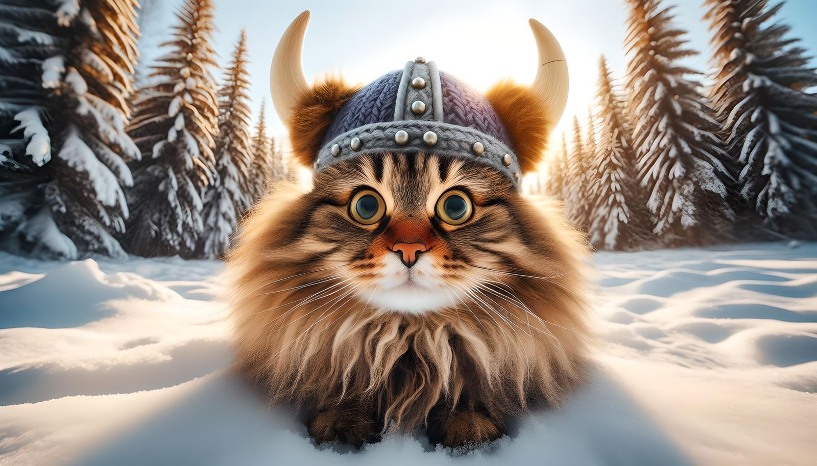 Norwegian Forest Cat Does Bad Cosplay