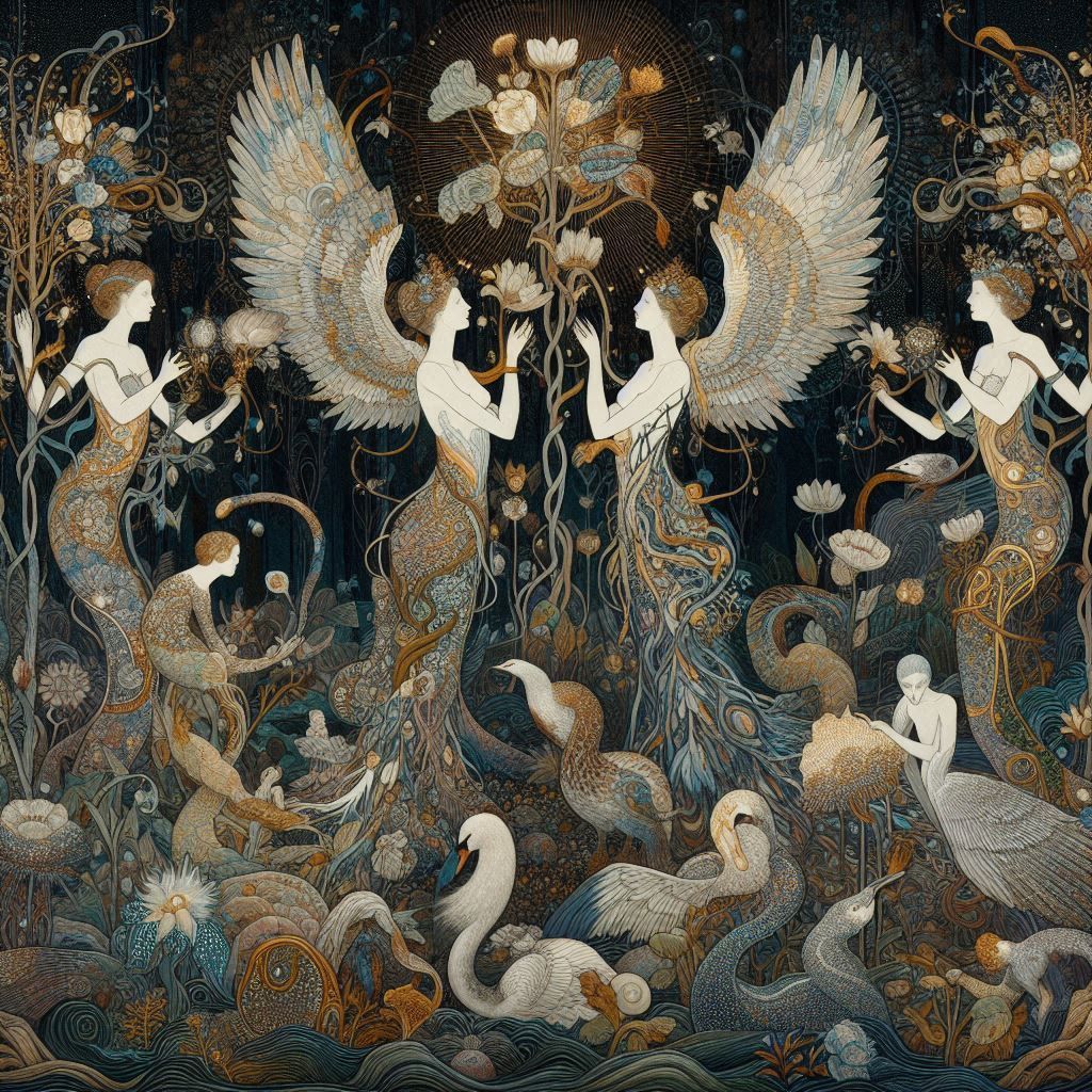 Women with iridescent, seal-like voices and majestic swan wi...