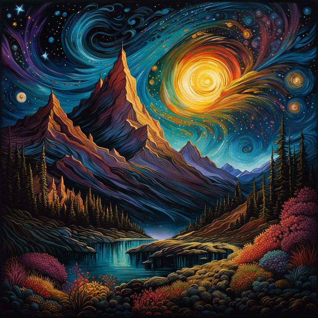 Magical mountain landscape