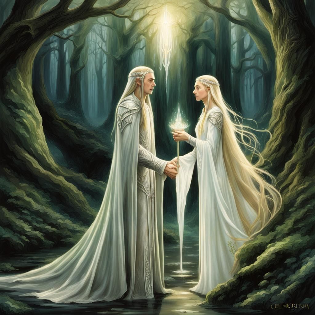 Celeborn and Galadriel - AI Generated Artwork - NightCafe Creator