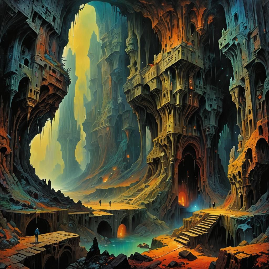 (CAVERNS:1.5) / epic futuristic dystopian sci-fi masterpiece...