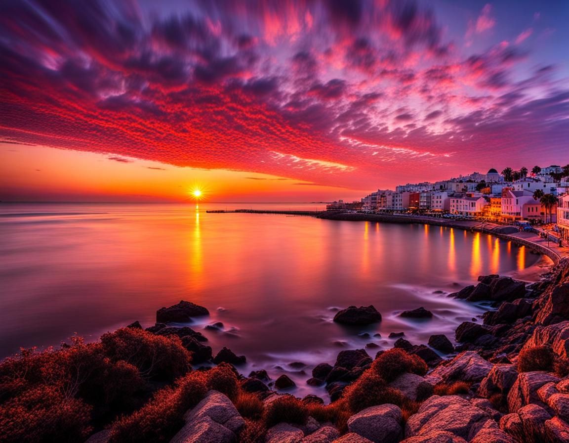 Pink sunrise  by @Staircase Flash