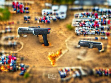 The Smoking Gun 8k resolution Photoshop tilt shift Glock