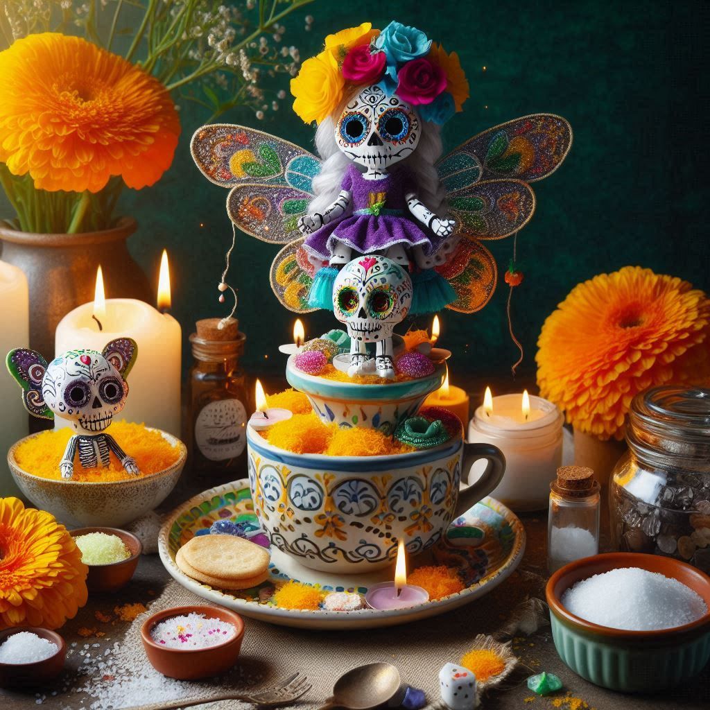 Teacup Ofrenda Dedicated to  Great Granny Whitehead