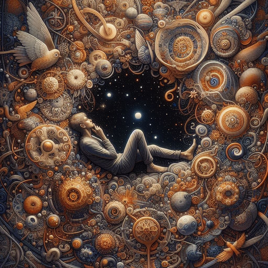 I could identify, on total pause thinking about nothing and make things out of nothing