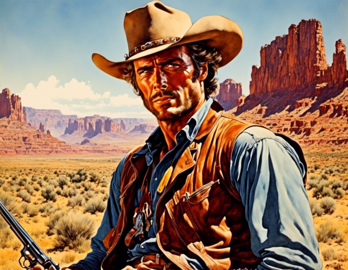 <lora:Western2:1.0> My name is nobody :: Terence Hill :: Henry Fonda :: incredibly masterpiece