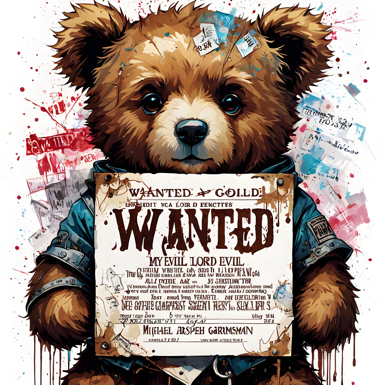 wanted poster of my evil lord