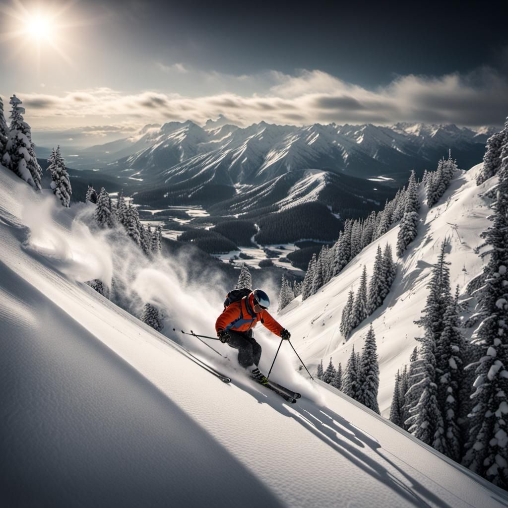 Extreme Skiing  by @Shawn Michael Duffy