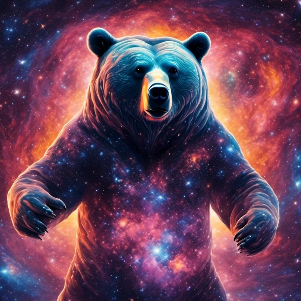 "Cosmic Reality"; <lora:Bearstat:1.0>